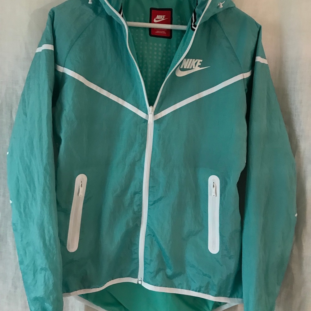 Mint green Nike windbreaker
